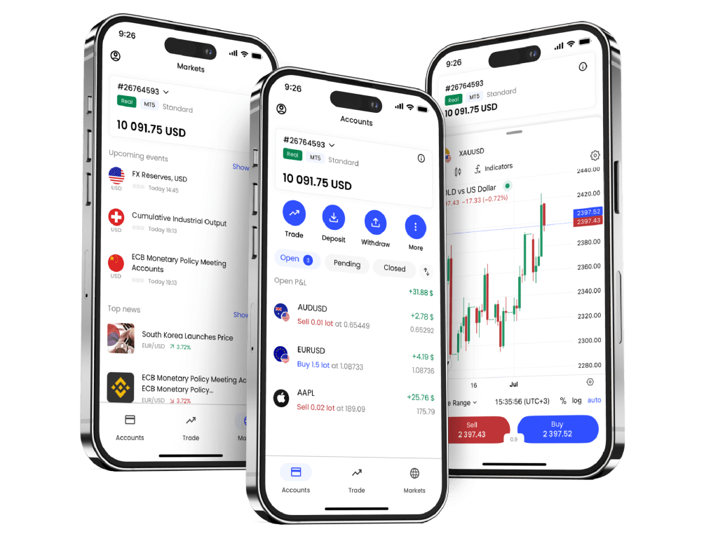 JustMarkets Trading mobile application